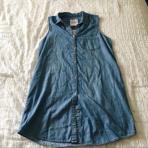 Jean button down dress